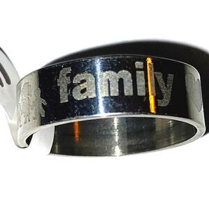 Stainless steel wide band hypoallergenic nickel free Men's ring sz 11